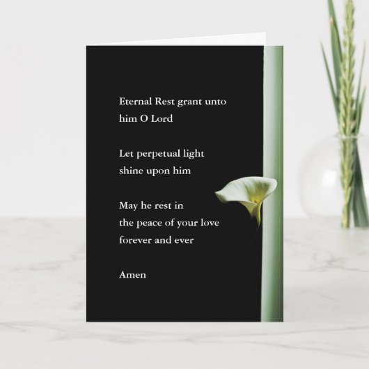 Eternal Rest Prayer Bereavement-kaart Kaart (Voorkant)