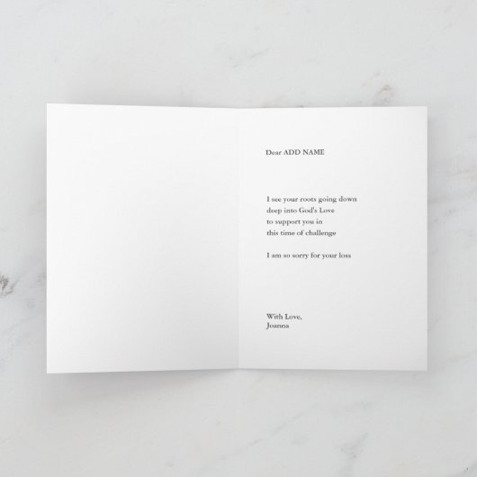 Eternal Rest Prayer Bereavement-kaart Kaart (Binnen)