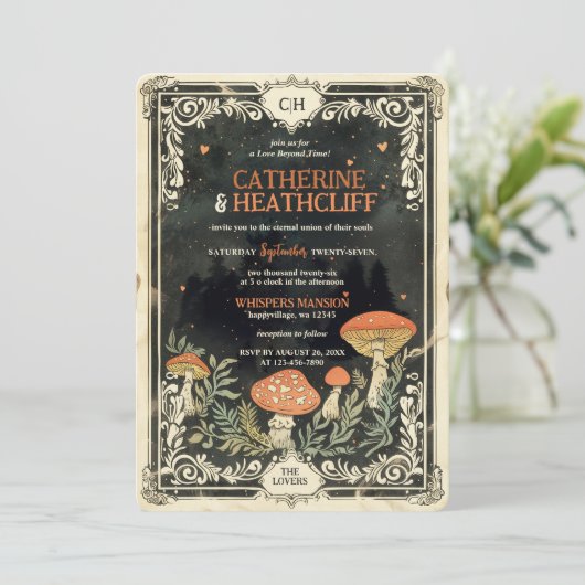 Eternal Soulmates 2 | Tarot bruiloft uitnodiging (Staand voorkant)