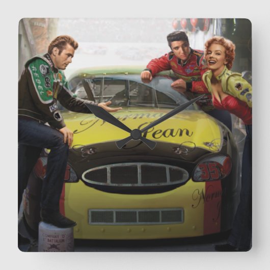 Eternal Speedway Vierkante Klok (Voorkant)