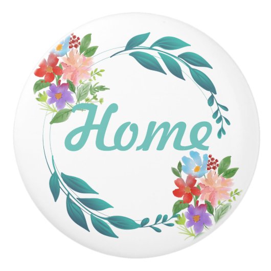 Eternal Spring Colors & Flowers Keramische Knop (Voorkant)
