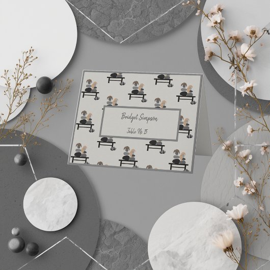 Eternal Stone paar Boho gast zitkaart Bedankkaart