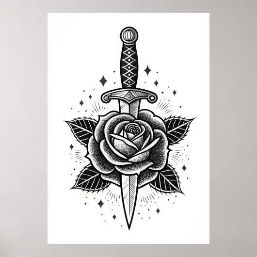 Eternal Thorn: het klassieke Roos van de dolk Poster (Voorkant)