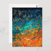 ETERNAL TIDE 2 Oranje Turquoise Blue Black Ombre Briefkaart (Voorkant / Achterkant)