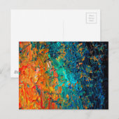 ETERNAL TIDE 2 Oranje Turquoise Blue Black Ombre Briefkaart (Voorkant / Achterkant)