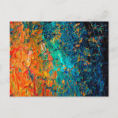ETERNAL TIDE 2 Oranje Turquoise Blue Black Ombre Briefkaart (Voorkant)