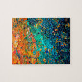 ETERNAL TIDE 2 Oranje Turquoise Blue Black Ombre Legpuzzel (Horizontaal)