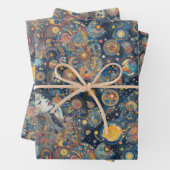 "Eternal Unfolding" Wrapping Paper Flat Sheets (3) (In situ)