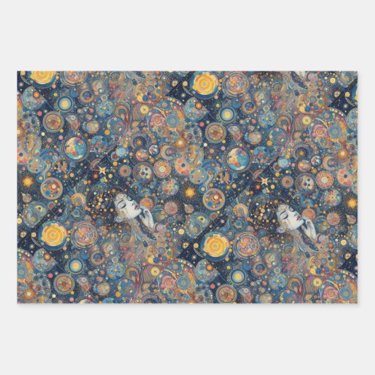 "Eternal Unfolding" Wrapping Paper Flat Sheets (3) (Voorkant)