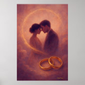 Eternal Union – Cosmic Romance Abstract Design Poster (Voorkant)