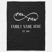 Eternal Us – Mr & Mrs  Fleece Deken (Voorkant)