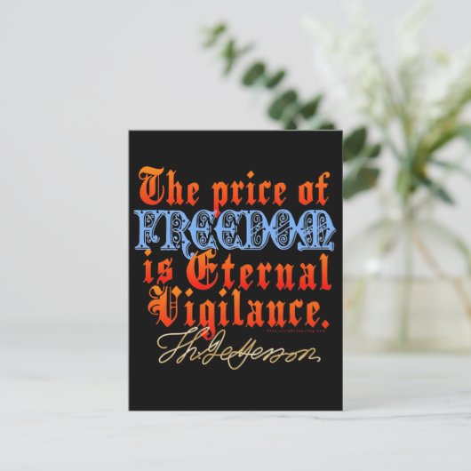 Eternal Vigilance Briefkaart (Staand voorkant)