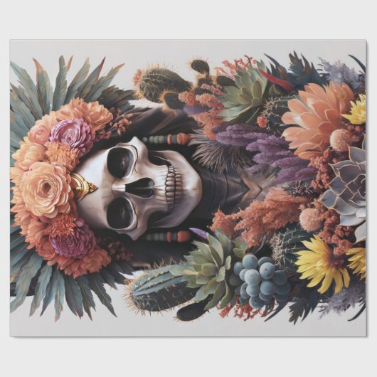 Eternal Warrior, Indiaanse totemschedel Cadeaupapier (Vlak)