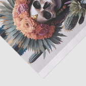 Eternal Warrior, Native American Skull Decoupage Tissuepapier (Detail)