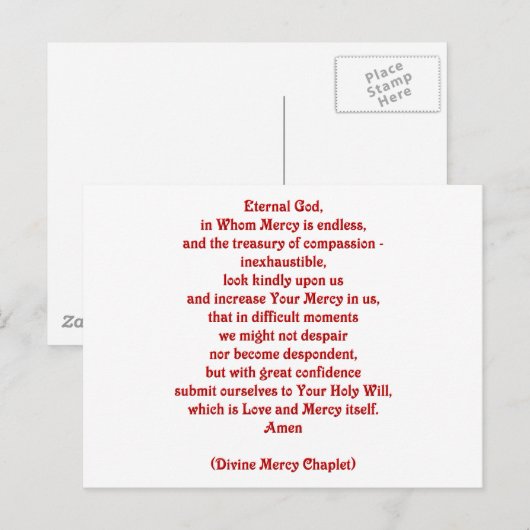 Eternale God in wiens genade eindeloos is... Briefkaart (Voorkant / Achterkant)