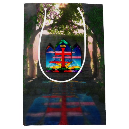 Eternale lichte paastas met cadeau medium cadeauzakje (Voorkant)