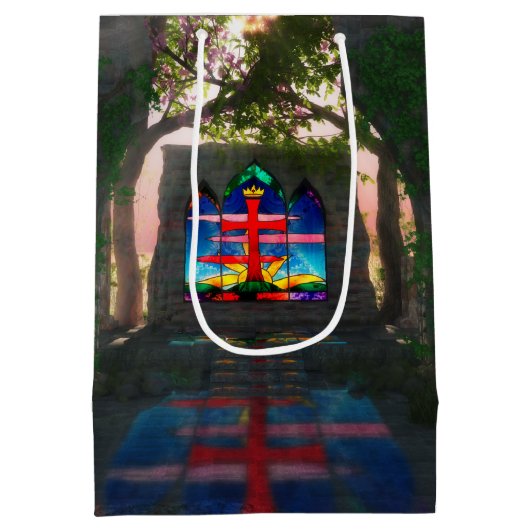 Eternale lichte paastas met cadeau medium cadeauzakje (Achterkant)