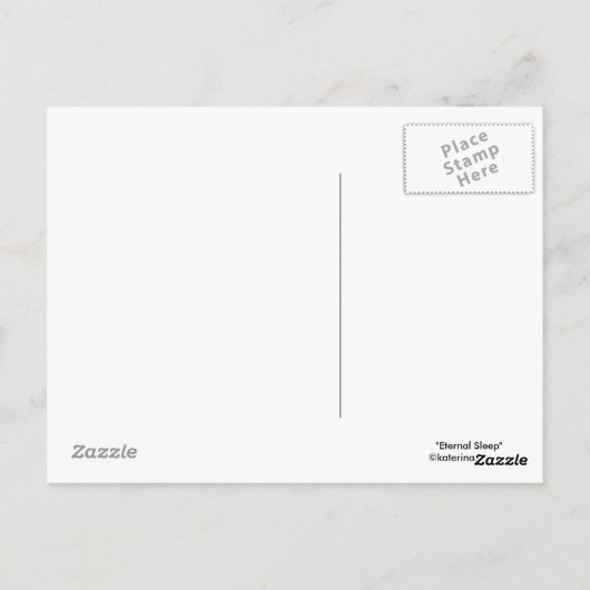 Eternale slaapsprookje donkerprinses Briefkaart (Achterkant)