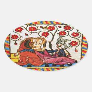 ETERNALE VALENTIJNSDAG VOOR LAPTOPS OVALE STICKER