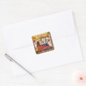 ETERNALE VERLIES BEWAREN DE DATUM MONOGRAM PARCHME VIERKANTE STICKER (Envelop)
