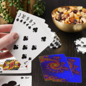 Eternaliteit | Blauwe en Rode Fractale Kunst Pokerkaarten (Insitu)