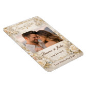 Eternally Elegant Photo Save Date Wedding Magnet Magneet (Rechterzijde)