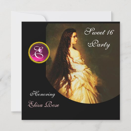 ETERNELE SCHOONHEID, ZOETE 16, ROZE, ZWART, WIT DA KAART (Voorkant)