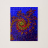 Eterniteit | Blauwe en rode fractale kunst Legpuzzel (Verticaal)