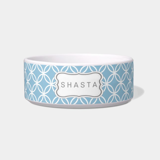 Eternity Circle Pattern Dog Bowl - bluebell Voerbakje (Voorkant)