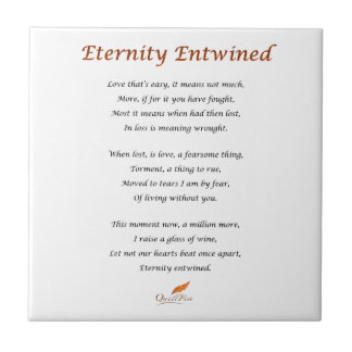 Eternity Entwin Poem Tegeltje