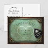 Eternity Gazer Save the Date Wedding Briefkaart (Voorkant / Achterkant)