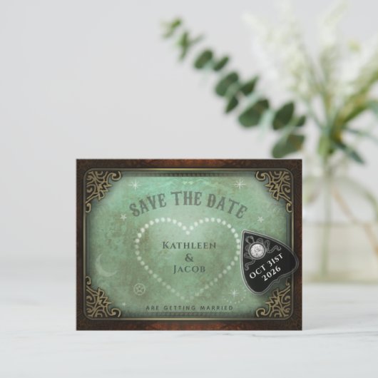 Eternity Gazer Save the Date Wedding Briefkaart (Staand voorkant)