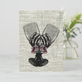 Eternity Gothic Vintage Wedding Kaart (Staand voorkant)