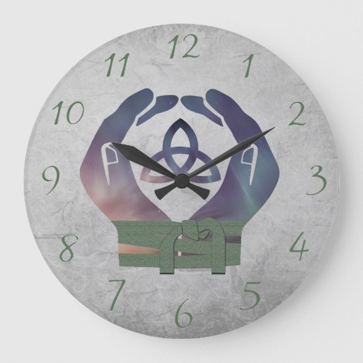 Eternity Handfasting Clock for Pagan Newly Weds Grote Klok (Voorkant)