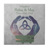 Eternity Handfasting Keepsake Tegel Gift Tegeltje (Voorkant)