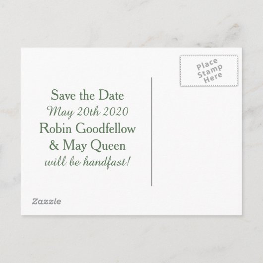 Eternity Handfasting Save the Date Post Kaart (Achterkant)