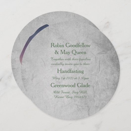 Eternity Handfasting uitnodiging (Voorkant / Achterkant)
