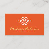 Eternity Knot Yoga Docent, Life Coach Sinaasappel Visitekaartje (Voorkant)
