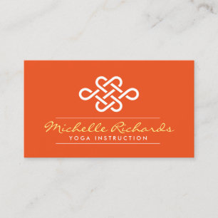 Eternity Knot Yoga Teacher, Life Coach Oranje Visitekaartje