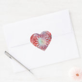 Eternity Mandala Red en Turquoise Hart Sticker (Envelop)