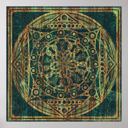 Eternity Mandala Weathered Wood Poster (Voorkant)