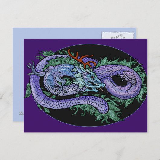 Eternity Oriental Dragon Briefkaart (Voorkant / Achterkant)