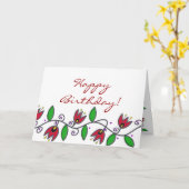 Eternity Vine - Happy Birthday Kaart (Gele Bloem)