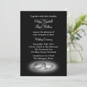 Eternity Wedding Invitation black Kaart (Staand voorkant)