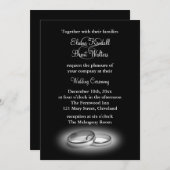 Eternity Wedding Invitation black Kaart (Voorkant / Achterkant)