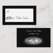 Eternity Wedding Place-kaarten (zwart) Plaatskaartje (Voorkant / Achterkant)