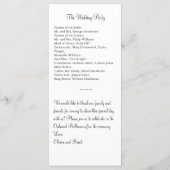 Eternity Wedding Programma 2 Programmakaart (Achterkant)