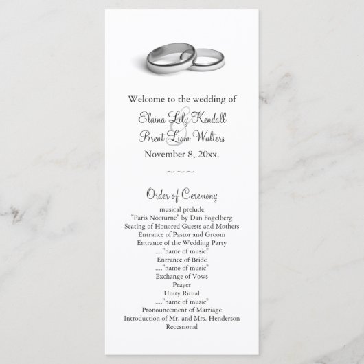 Eternity Wedding Programma 2 Programmakaart (Voorkant)