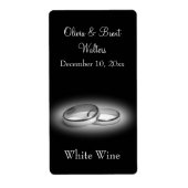 Eternity Wedding Wine Label (zwart) (Voorkant)