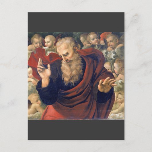 eterno e angeli door Raffaello Sanzio da Urbino Briefkaart (Voorkant)